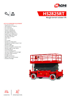 Колесни ножични автовишки MAGNI HS2825RT 