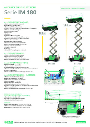 Колесни ножични автовишки Imer IM 13180 E