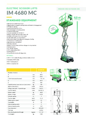 Колесни ножични автовишки Imer IM 4680 MC