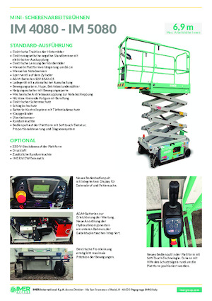 Колесни ножични автовишки Imer IM 4080 UL