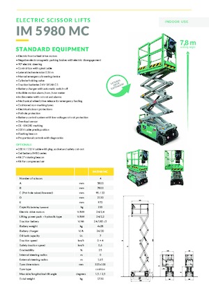 Колесни ножични автовишки Imer IM 5980 MC
