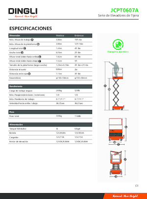 Колесни ножични автовишки Dingli JCPT0607A