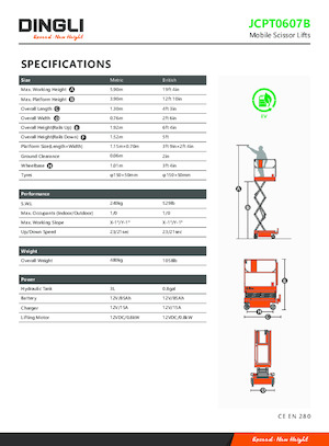 Колесни ножични автовишки Dingli JCPT0607B