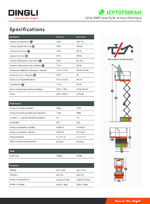 Колесни ножични автовишки Dingli JCPT0708PAH
