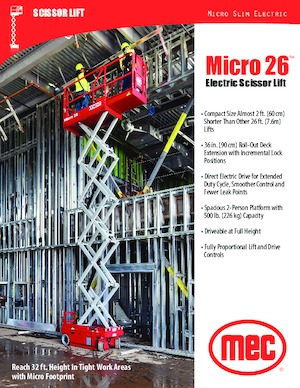 Колесни ножични автовишки MEC Micro 26