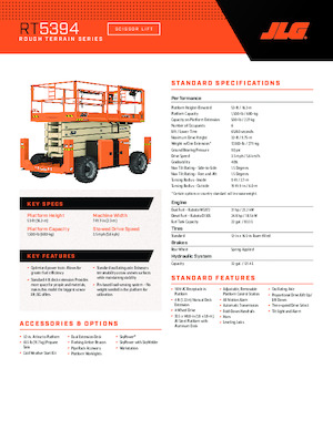 Колесни ножични автовишки JLG RT5394