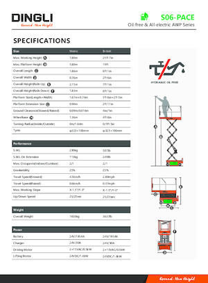 Колесни ножични автовишки Dingli S06-PACE