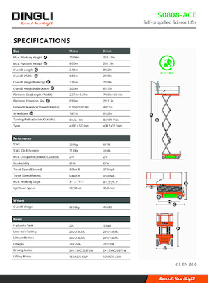 Колесни ножични автовишки Dingli S0808-ACE