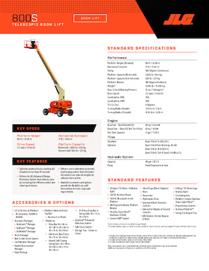 Колесни телескопични подемници JLG 800S