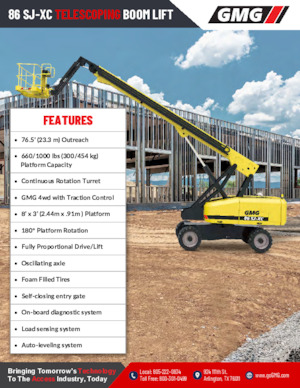 Колесни телескопични подемници GMG 86 SJ-XC