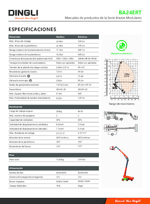 Колесни телескопични подемници Dingli BA24ERT