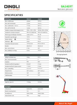 Колесни телескопични подемници Dingli BA24ERT