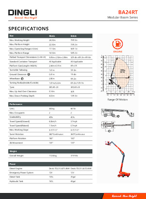 Колесни телескопични подемници Dingli BA24RT