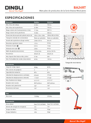 Колесни телескопични подемници Dingli BA24RT
