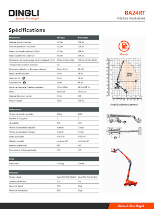 Колесни телескопични подемници Dingli BA24RT