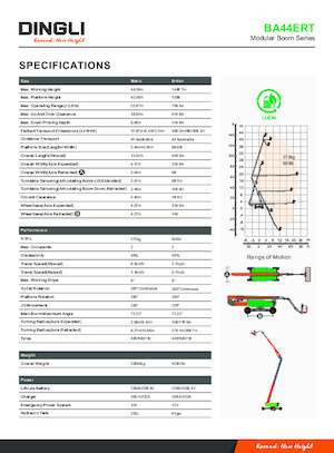 Колесни телескопични подемници Dingli BA44ERT
