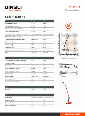 Колесни телескопични подемници Dingli BT26RT