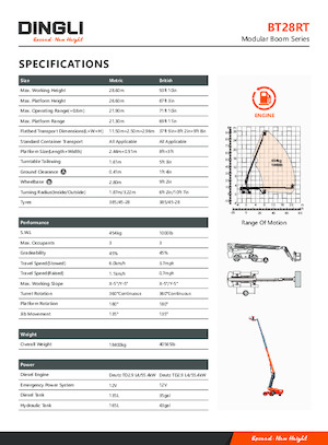Колесни телескопични подемници Dingli BT28RT