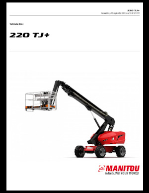 Колесни телескопични подемници Manitou 220 TJ+
