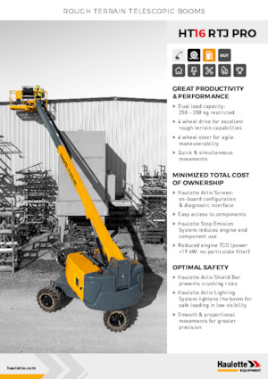 Колесни телескопични подемници Haulotte HT16 RTJ PRO