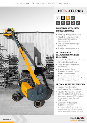 Колесни телескопични подемници Haulotte HT16 RTJ PRO