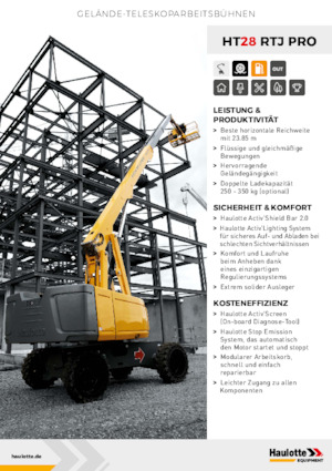 Колесни телескопични подемници Haulotte HT28 RTJ PRO