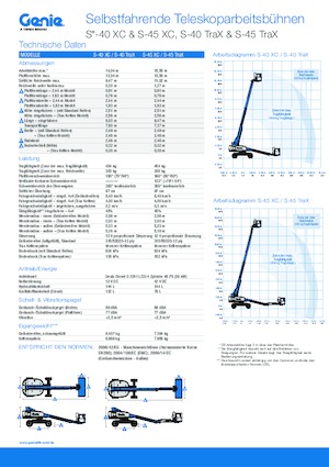Колесни телескопични подемници Genie S-40 XC