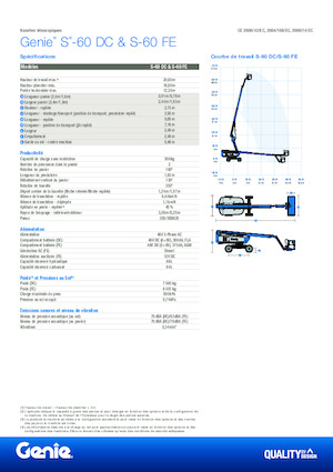 Колесни телескопични подемници Genie S-60 FE