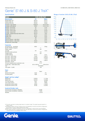 Колесни телескопични подемници Genie S-80 J
