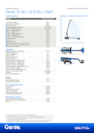 Колесни телескопични подемници Genie S-80 J