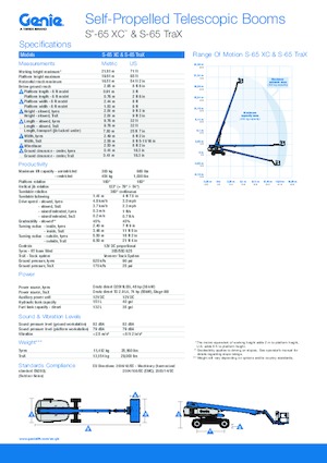 Колесни телескопични подемници Genie S-65 XC