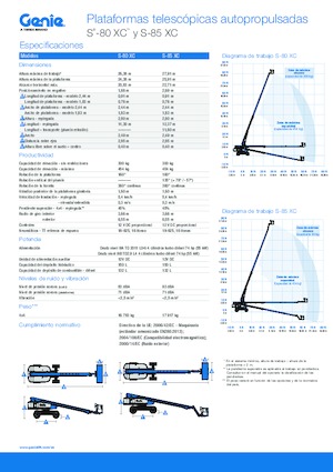 Колесни телескопични подемници Genie S-85 XC