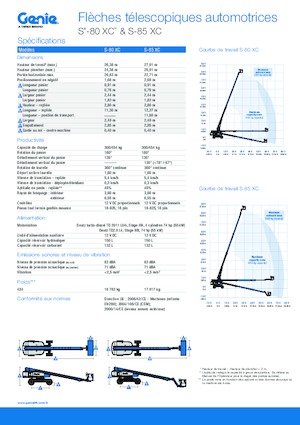 Колесни телескопични подемници Genie S-85 XC