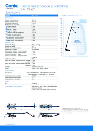 Колесни телескопични подемници Genie SX-135 XC
