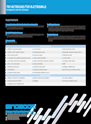 Колесни телескопични подемници Sinoboom TB18J