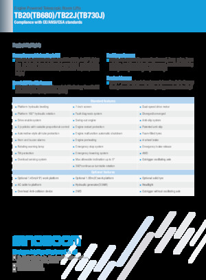 Колесни телескопични подемници Sinoboom TB22J