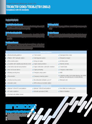 Колесни телескопични подемници Sinoboom TB36