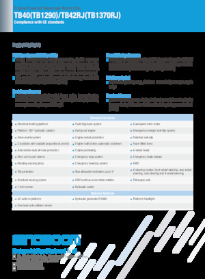 Колесни телескопични подемници Sinoboom TB42RJ 