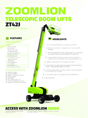 Колесни телескопични подемници Zoomlion ZT42J