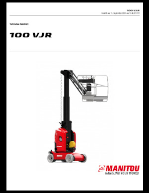 Подемници с единична вертикална мачта Manitou 100 VJR