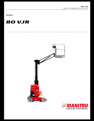 Подемници с единична вертикална мачта Manitou 80 VJR