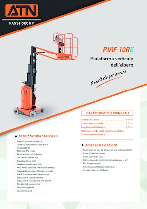 Подемници с единична вертикална мачта ATN PIAF 10RE