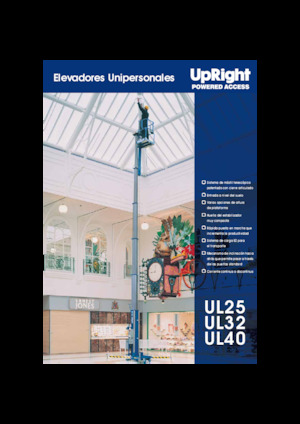 Подемници с единична вертикална мачта UpRight UL 32 DC