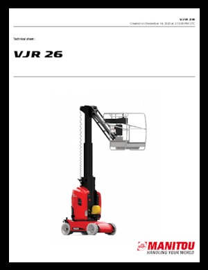 Подемници с единична вертикална мачта Manitou VJR 26
