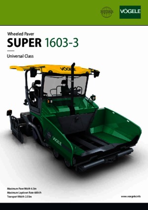 Колесни асфалтополагачи Vögele Super 1603-3