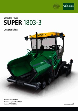 Колесни асфалтополагачи Vögele Super 1803-3
