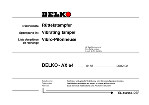 Бензинови и дизелови вибротрамбовки Delko AX 64
