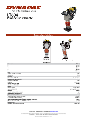 Бензинови и дизелови вибротрамбовки Dynapac LT 604-9