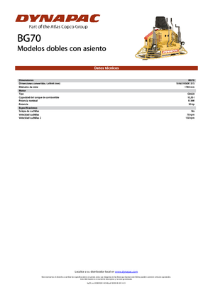 Двойни (мотороподобни) мистрии Dynapac BG 70