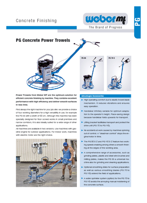 Роторни заглаждачи - ръчно водими weber mt PG 90
